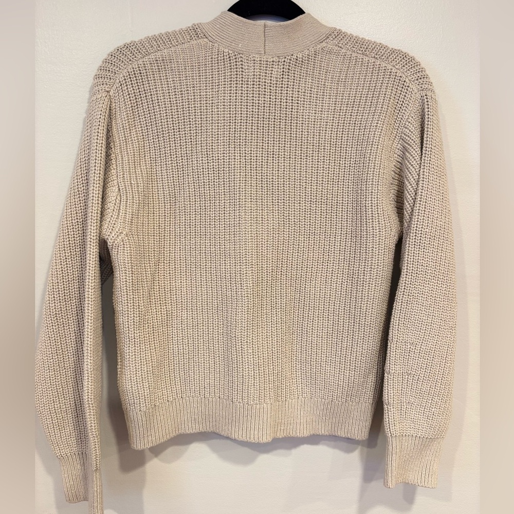 NWOT H&M Beige Ribbed Knit Cardigan Size XS - Picture 5 of 6